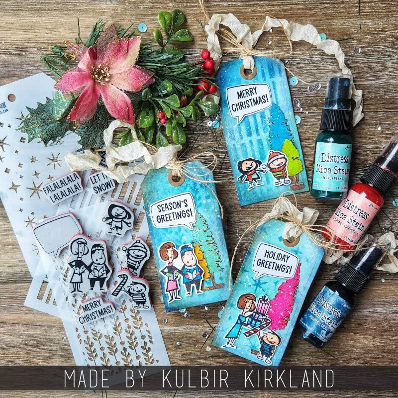 Tim Holtz Cling Stamps 7"X8.5" - Christmas Cartoons*