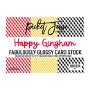 Picket Fence Studios Fabulously Glossy Card Stock - Happy Gingham