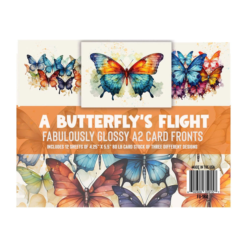 Picket Fence Studios Fabulously Glossy A2 Card Fronts - A Butterfly's Flight