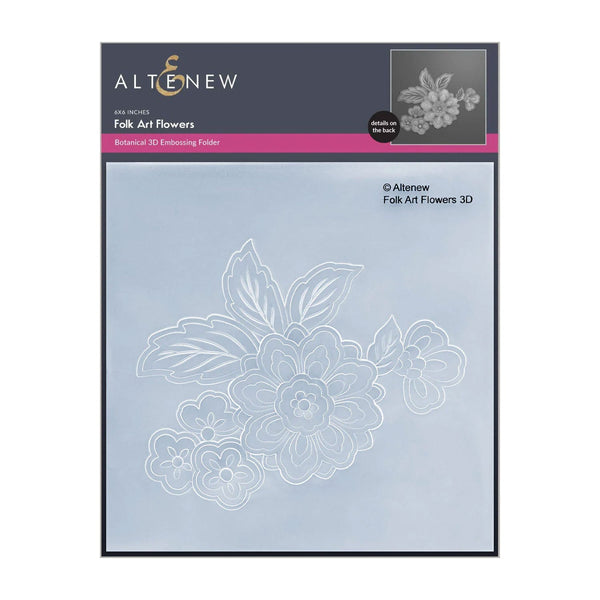 Altenew Folk Art Flowers Botanical 3D Embossing Folder