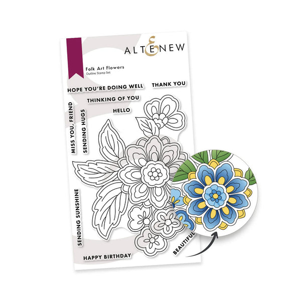 Altenew Folk Art Flowers Stamp Set