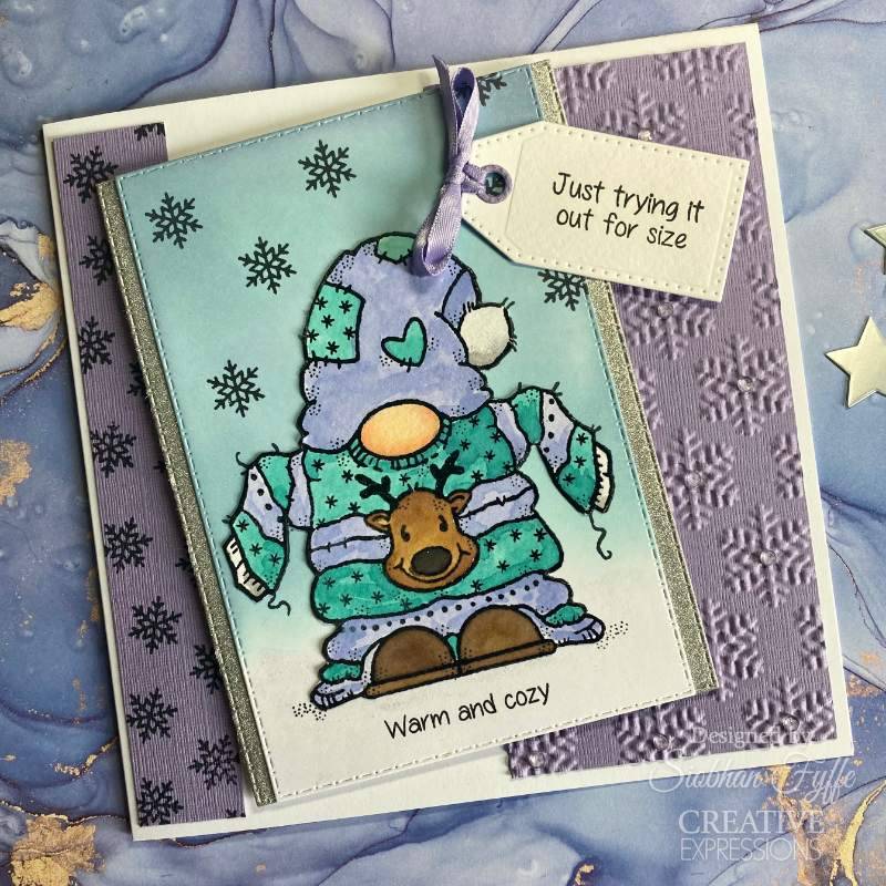 Woodware Clear Festive Stamps 4"x 6" - Cozy Gnome Jumper*
