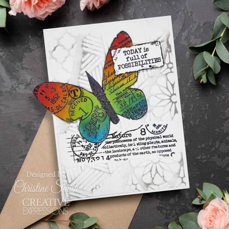 Woodware Clear Stamp Set 4"x 6" - Paper Nib Butterfly*