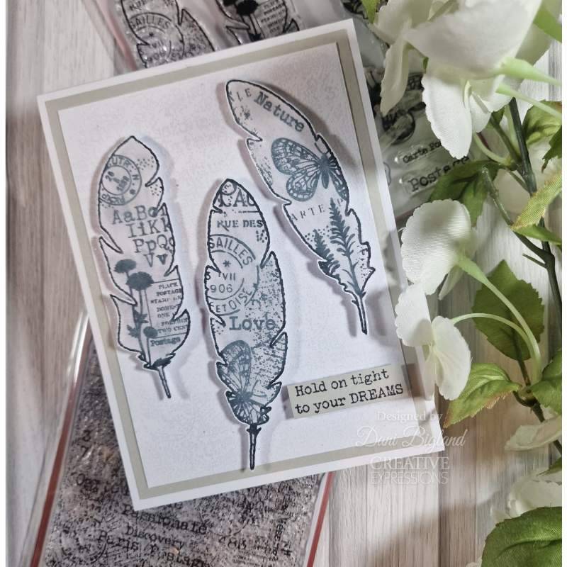 Woodware Clear Stamp Set 4"x 6" - Worn Notebook Page