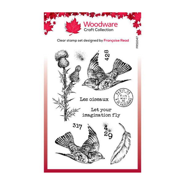 Woodware Clear Stamps 4"x 6" - Flying Birds