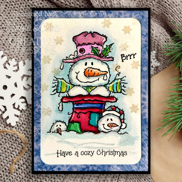 Woodware Clear Stamp 4"x 6" - Top Hat Snowman*