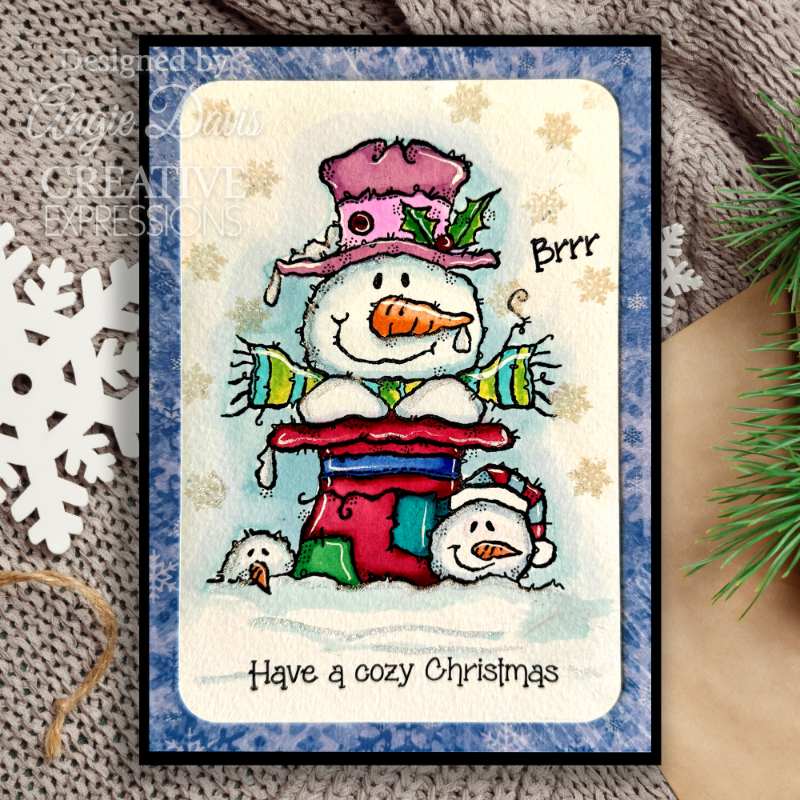 Woodware Clear Stamp 4"x 6" - Top Hat Snowman*