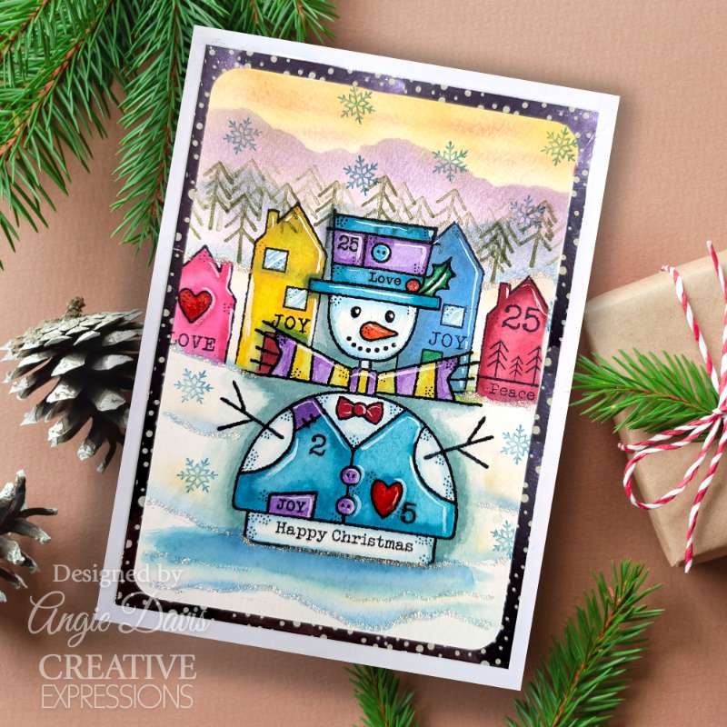 Woodware Clear Stamps 4"x 6" - Wooden Snowman*