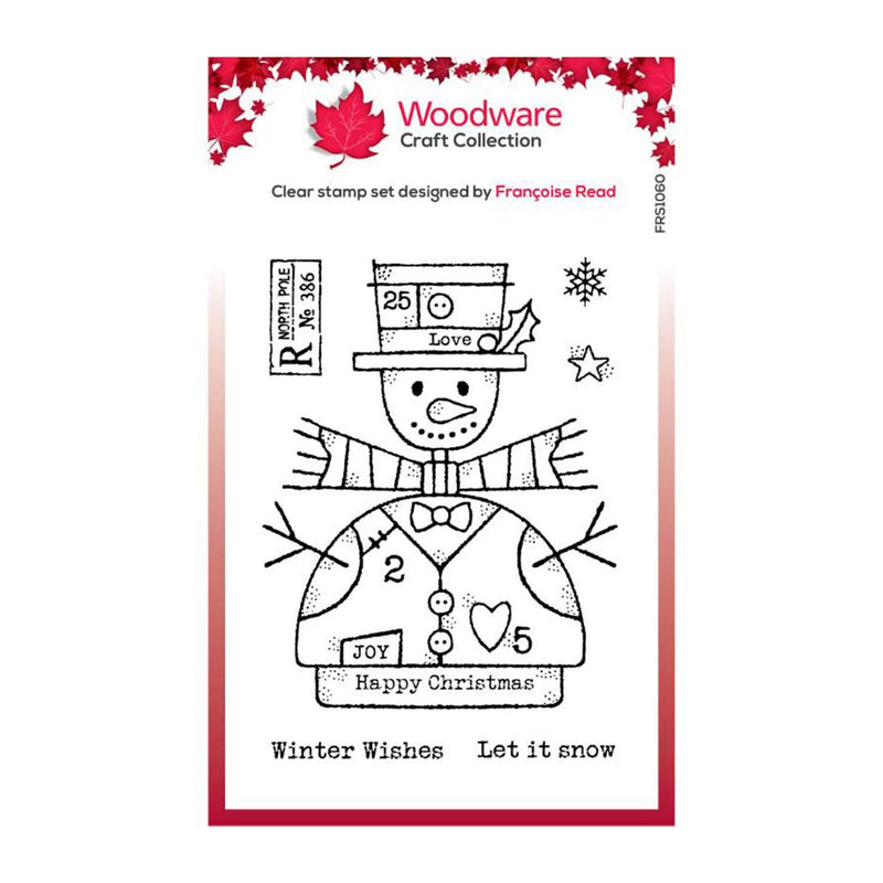 Woodware Clear Stamps 4"x 6" - Wooden Snowman*
