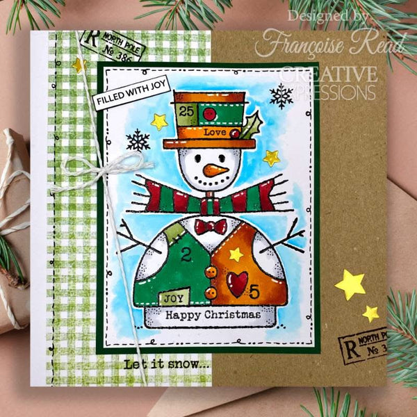 Woodware Clear Stamps 4"x 6" - Wooden Snowman*