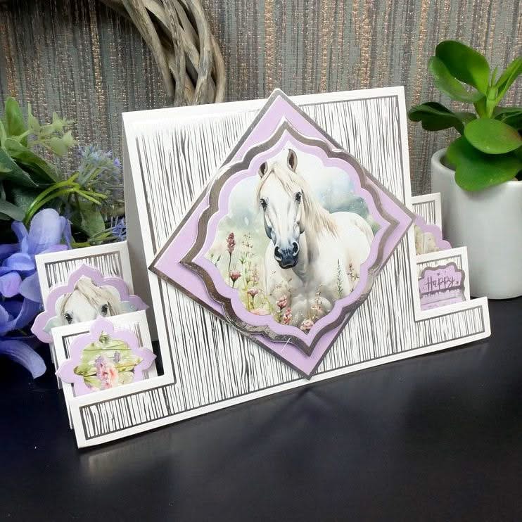 Hunkydory Foiled Pattern Stepper Cards - Square Centrepiece