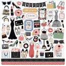 Echo Park Fashion Cardstock Stickers 12"X12" Elements