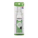 A bottle of FabricFuse Quick Bond Fabric Adhesive in the color Black, packaged in a clear plastic spray bottle with a green and white cardboard header card.