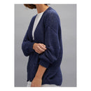 Fiddlesticks Free Yarn Pattern - Cedar - Cardigan with Sloped Neck and Patch