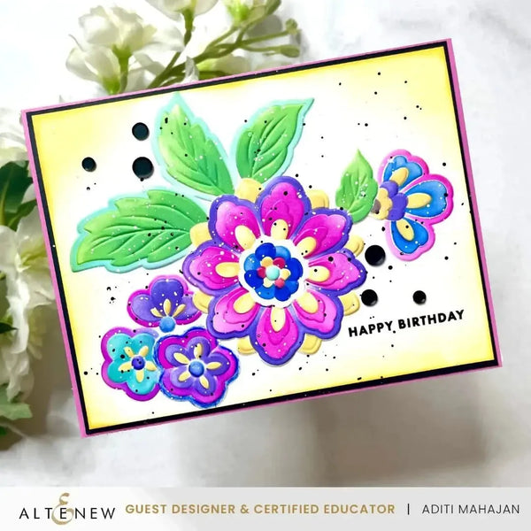 Altenew Folk Art Flowers Simple Colouring Stencil Set*