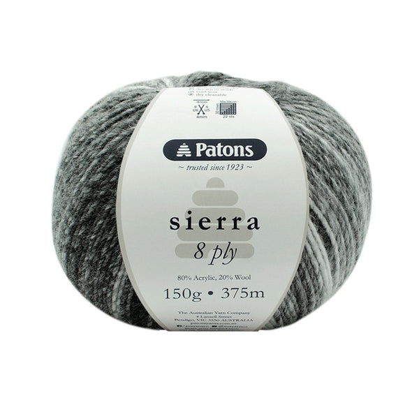 Patons Sierra Yarn 8ply 150g - Granite Peak