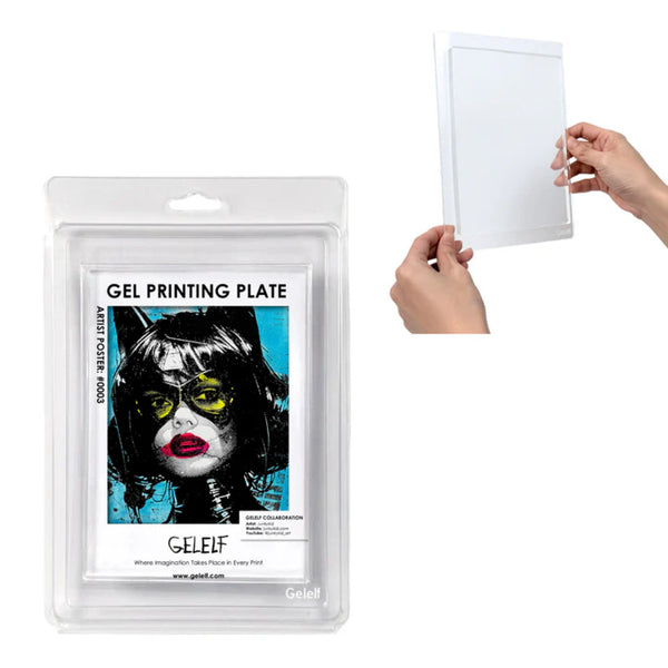 Gelelf Gel Printing Plate + Handle Kit 5"x 7"