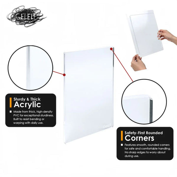 Gelelf Gel Printing Plate + Handle Kit 5"x 7"