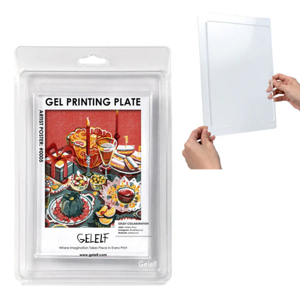 Gelelf Gel Printing Plate + Handle Kit 8"x 10"