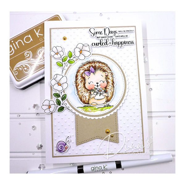 Gina K Designs Clear Stamps - Hedgehogs in Happiness