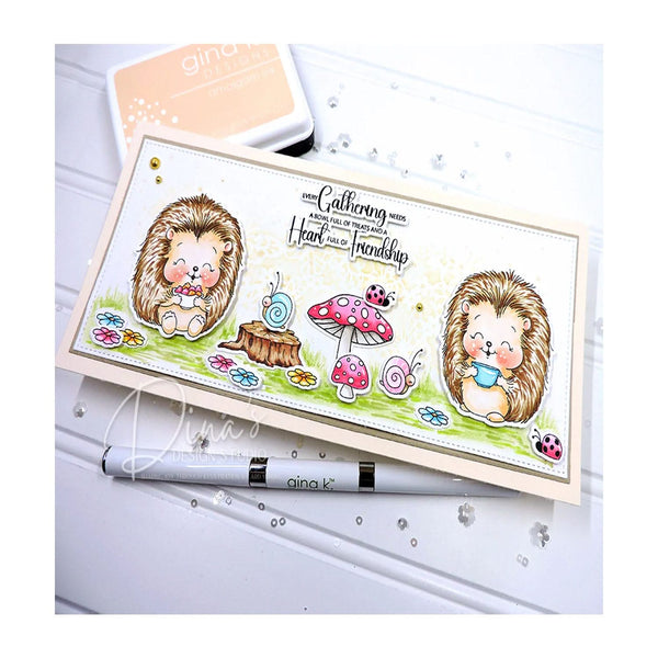 Gina K Designs Clear Stamps - Hedgehogs in Happiness