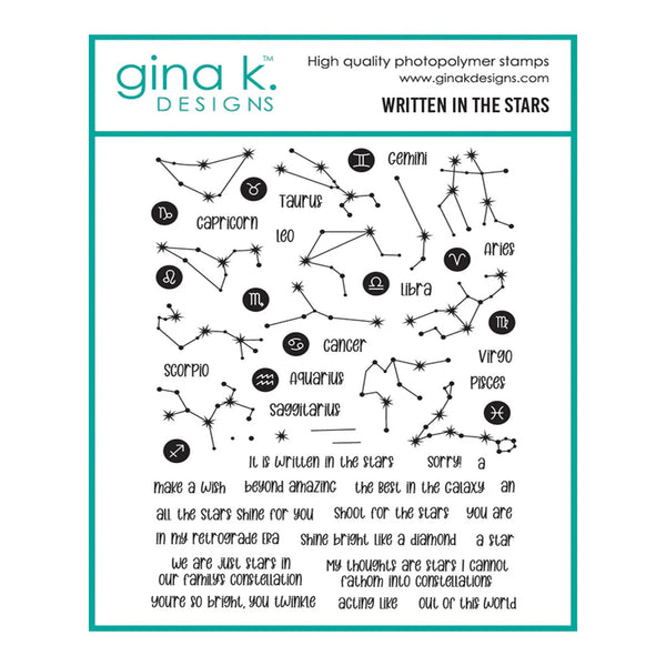 Gina K Designs Clear Stamps - Written in the Stars