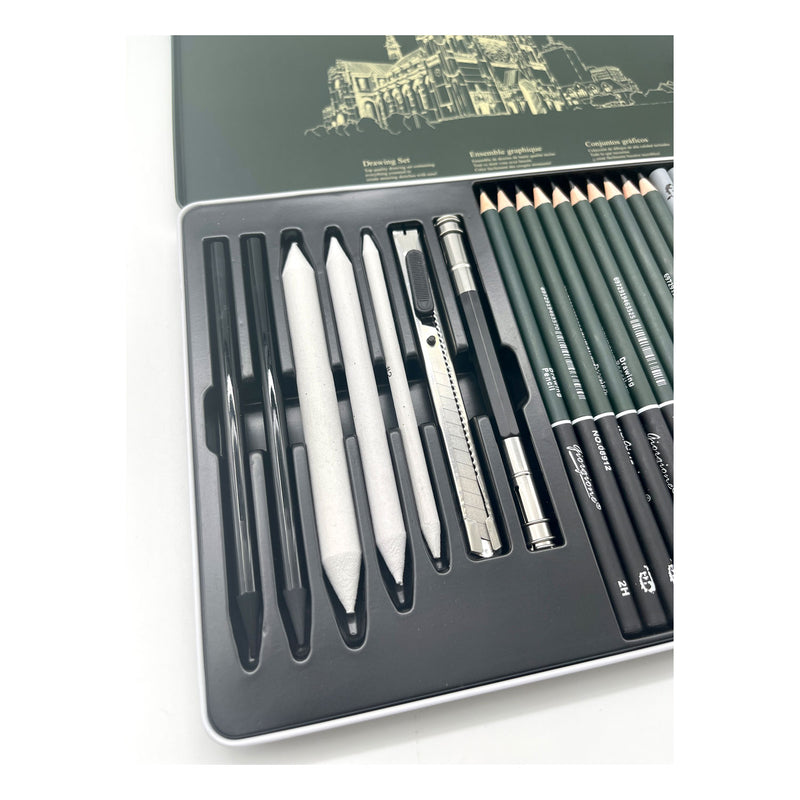 Giorgione 27pc Sketching Art Set Drawing Kit | CraftOnline