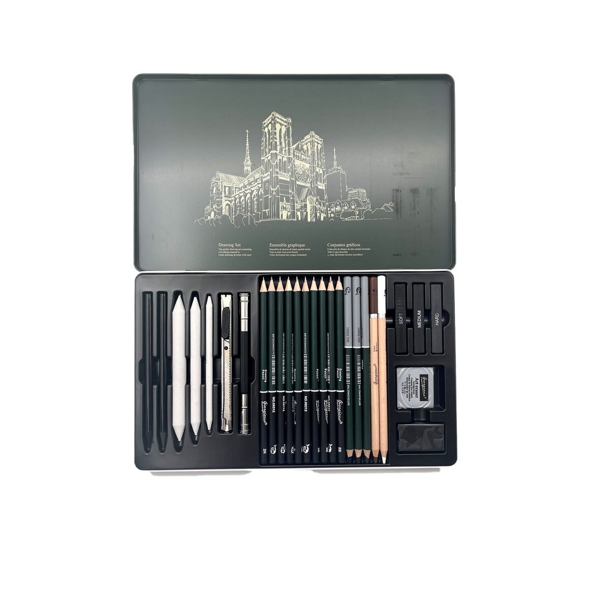 Giorgione 27pc Sketching Art Set Drawing Kit | CraftOnline