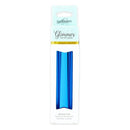 Spellbinders Glimmer Hot Fold System gimmer foil in a blue color, shown in its original white and light blue cardboard packaging with a gold accent stripe.
