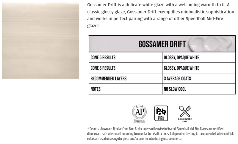 Speedball Mid-Fire Glaze 473ml - Gossamer Drift