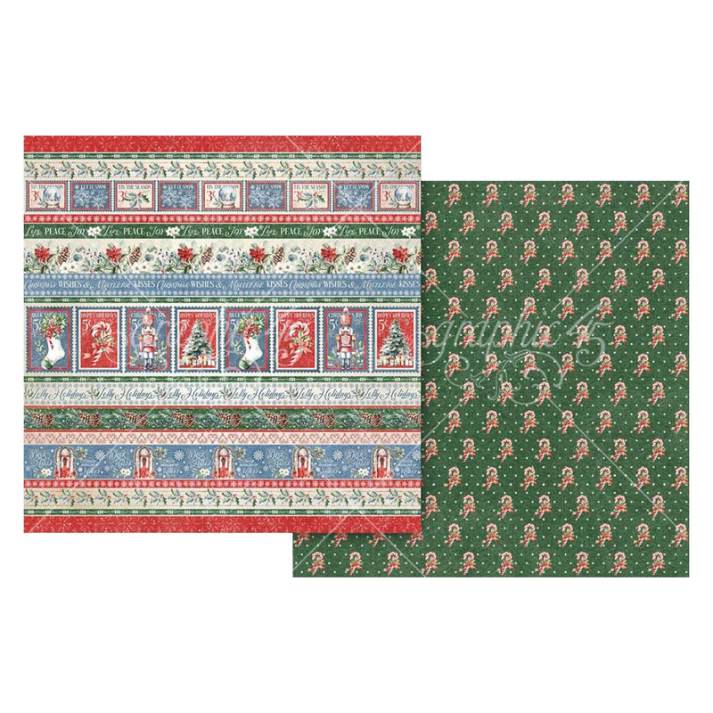 Graphic 45 Deck The Halls Double-Sided Cardstock 12"x 12" - Jolly Holidays
