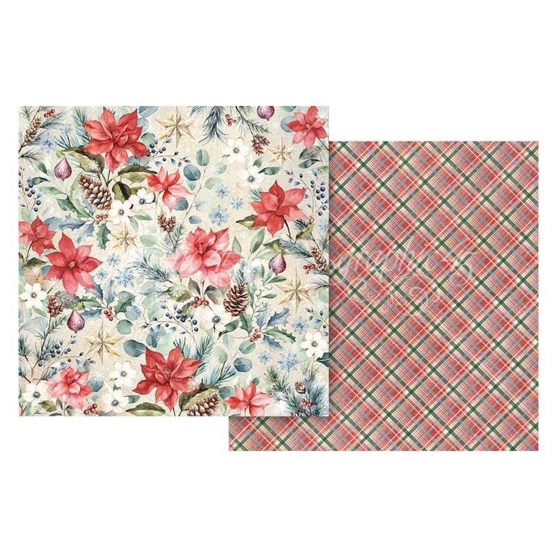 Graphic 45 Deck The Halls Double-Sided Cardstock 12"x 12" - Mistletoe Kisses