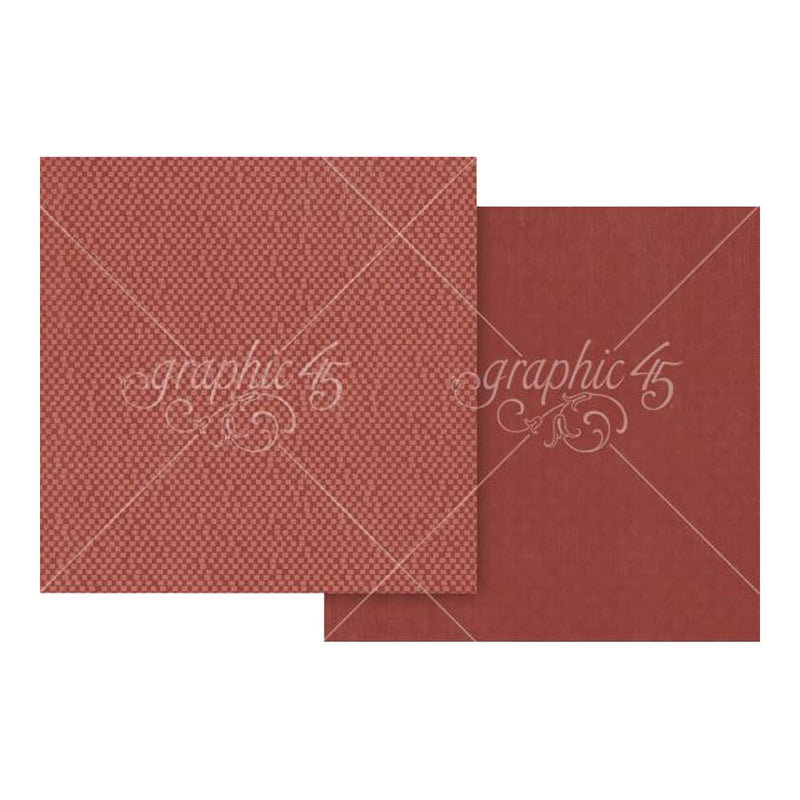 Graphic 45 Ghostly Greetings Double-Sided Cardstock 12"x 12" - Blood Red