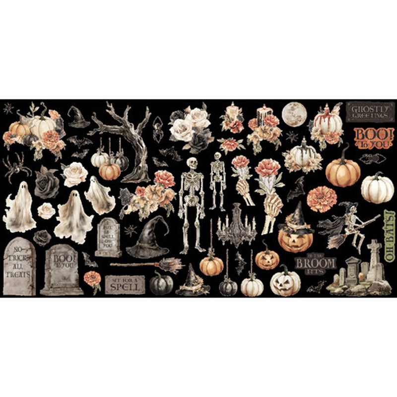 Graphic 45 Ghostly Greetings Ephemera Set