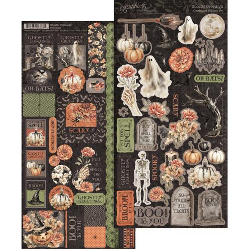 Graphic 45 Ghostly Greetings Sticker Set