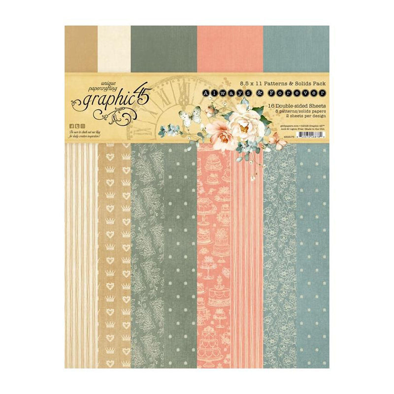 Graphic 45 Patterns & Solids Collection Pack 8.5