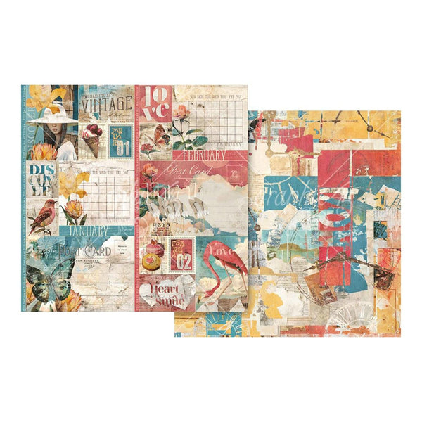 Graphic 45 Journaling Through Time Double-Sided Cardstock 12"x 12" - January & February