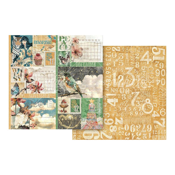Graphic 45 Journaling Through Time Double-Sided Cardstock 12"x 12" - November & December