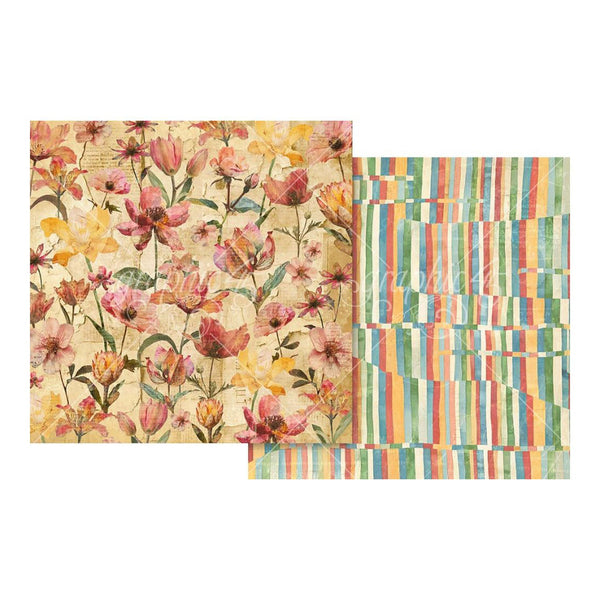 Graphic 45 Journaling Through Time Double-Sided Cardstock 12"x 12" - Wild Flowers