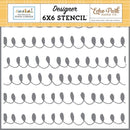 Echo Park The House At Pooh Corner Stencil 6"X6" Curious Curly Swirls