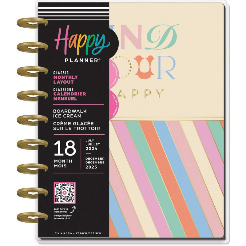 Happy Planner Classic 18-Month Planner Boardwalk Ice Cream; July '24 - Dec '25