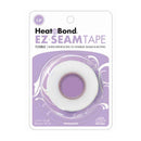 Heat'n Bond EZ-Seam Tape in a light purple shade, packaged in a white card with a clear window showing the roll of tape.