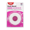 Heat'n Bond HEM ADHESIVE Super Weight iron-on adhesive bandage in retail packaging, showing a white circular band with a pink center on a white and pink backing card.