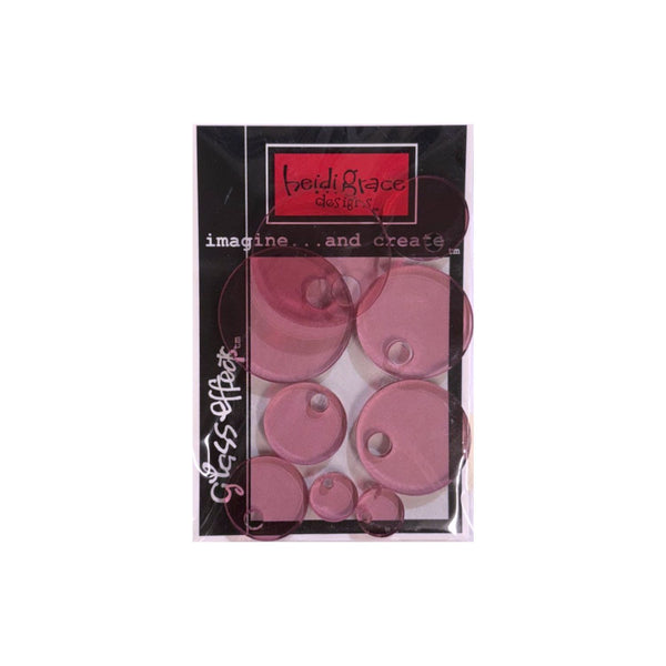 Heidi Grace Designs glass effect dusty rose pink color, packaged in a clear plastic sleeve with a black backing card.