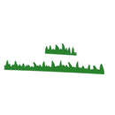 Two green grass-shaped decals or stickers shown on a plain white background, one long strip and one smaller isolated piece.