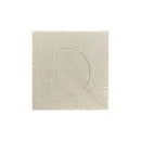 A square chipboard  featuring a large, embossed letter 'D' in a matching light beige tone, shown on a plain white background.
