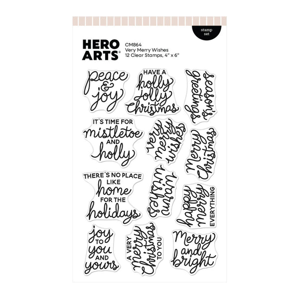Hero Arts Clear Stamp Set - Very Merry Wishes