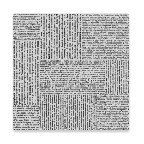 Textured surface with printed text pattern