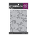 Letterpress and foil plate packaging with floral design on a white background