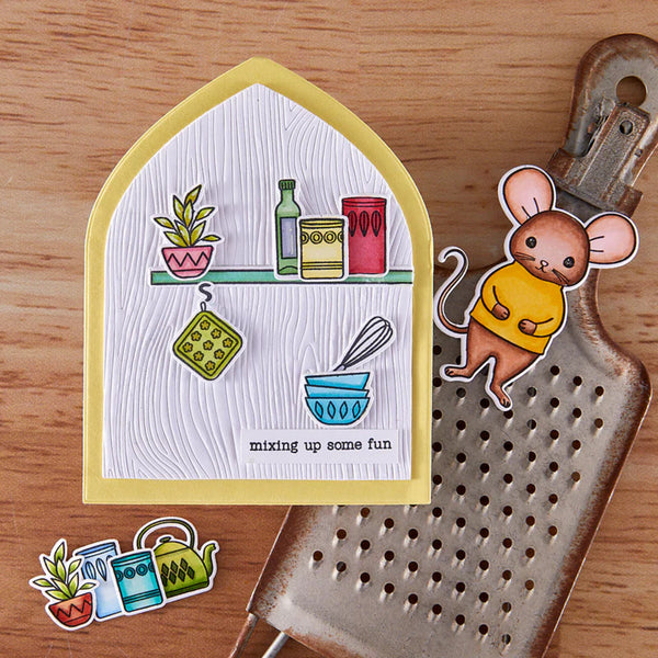 Hero Arts Retro Kitchen Stamp & Cut Set - On the Shelf